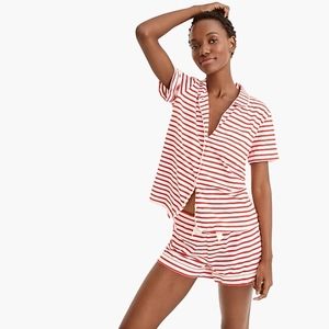 J Crew Dreamy Short Sleeve Cotton Pajama Set PJs